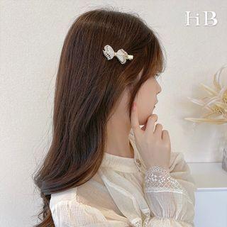Bow Rhinestone Hair Tie / Hair Clip