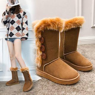Platform Fleece-lined Mid Calf Boots