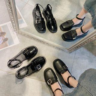 Buckled Ankle Strap Loafers