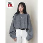 Crew-neck Extra Long-sleeve Sweatshirt