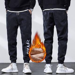 Fleece-lined Lettering Joggers