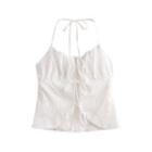 Tie-front Eyelet Camisole Top