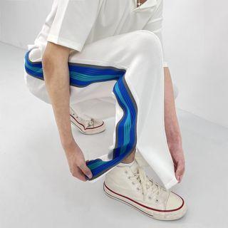 Striped Zip-accent Sweatpants