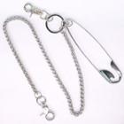 Safety Pin Alloy Pants Chain Silver - One Size