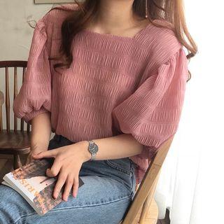 Square Neck Chiffon Top