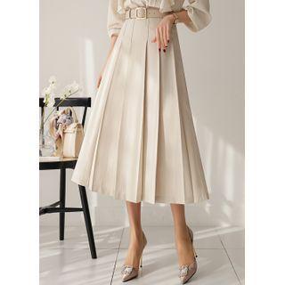 High-waist Pintuck Long Skirt