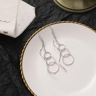 Alloy Hoop Swirl Dangle Earring