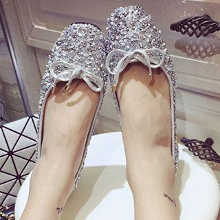 Bow Rhinestone Flats
