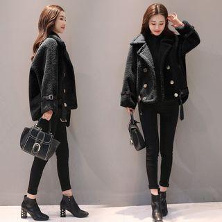 Notched-lapel Belt Accent Jacket
