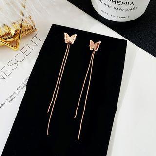Butterfly Fringed Earring As Shown In Figure - One Size