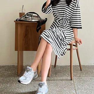 Stripe Two-way T-shirtdress