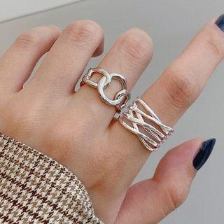 Sterling Silver Open Ring 1pc - J1100 - Silver - One Size