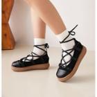 Ankle-strap Lace-up Shoes