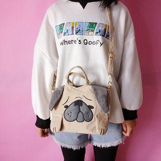 Embroidered Dog Cross Bag