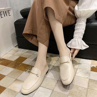 Platform Metal Accent Mules