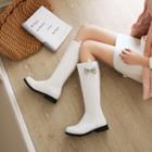 Bow Accent Platform Knee-high Boots