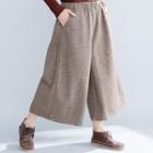 Houndstooth Cropped Wide Leg Pants