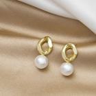 Faux Pearl Alloy Dangle Earring E3068-3 - 1 Pr - Gold - One Size