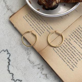 Large Hoop Earrings Gold - One Size