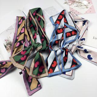 Heart Print Neck Scarf / Headband