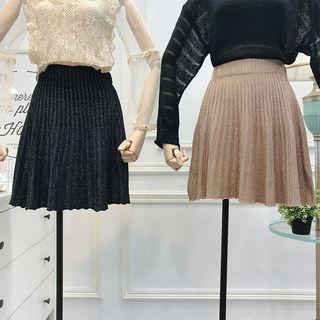 Glitter Knit A-line Skirt