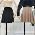 Glitter Knit A-line Skirt