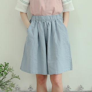 Wide-leg Bermuda Shorts
