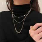 Alloy Faux Pearl Layered Necklace