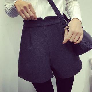 Woolen Wide Leg Shorts