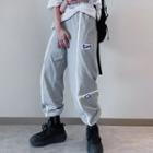 High-waist Two Tone Straight Leg Pants