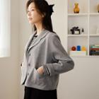 Collared Patch-pocket Cardigan