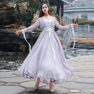 Long-sleeve Embroidered Hanfu Dress