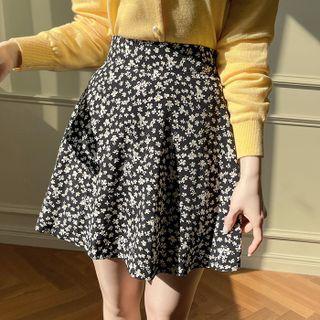 Inset Shorts Floral Sway Miniskirt