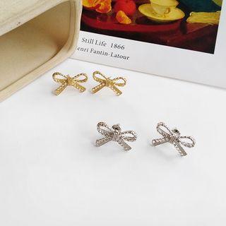 Ribbon Stud Earring / Clip-on Earring