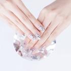 Glitter Faux Nail Tips 295 - Transparent - One Size