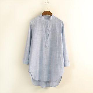 3/4-sleeve Linen Blouse