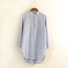 3/4-sleeve Linen Blouse
