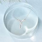 Sterling Silver Leaf Necklace As Shown In Figure - 925 Silver