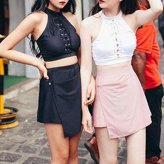Set: Lace-up Bikini + Skirt