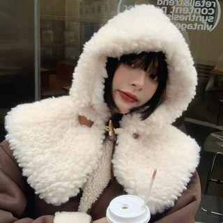 Chenille Hooded Capelet
