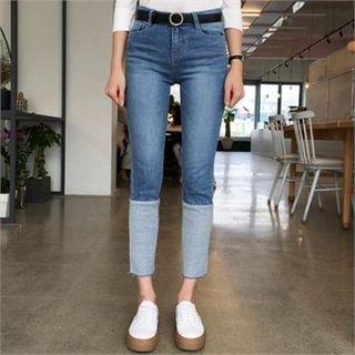 Seam-front Linen Blend Pants