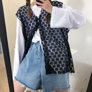 Mesh Buttoned Vest