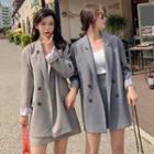 Double-breasted Blazer / High-waist A-line Skirt / Set