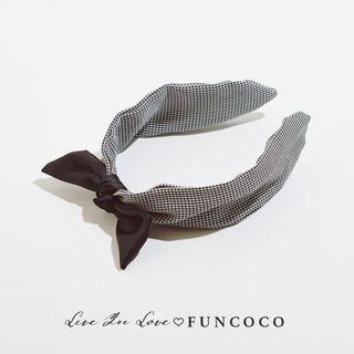 Plaid Headband Black - One Size
