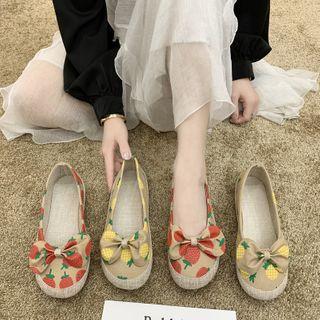 Fruit Print Bow Flats