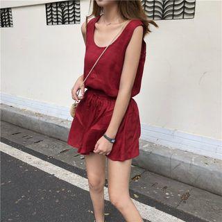 Set: Tank Top + Shorts Red - One Size