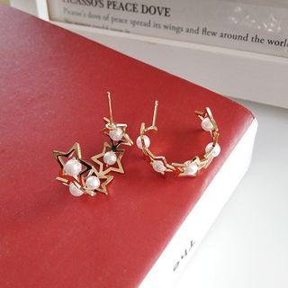Star C-shaped Stud Earring