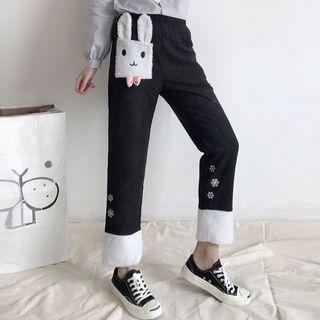 Embroidered Straight Pants