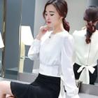 Set: Tie-back Blouse + Dip-back Skirt
