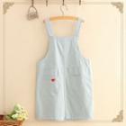 Heart-embroidered Jumper Dress